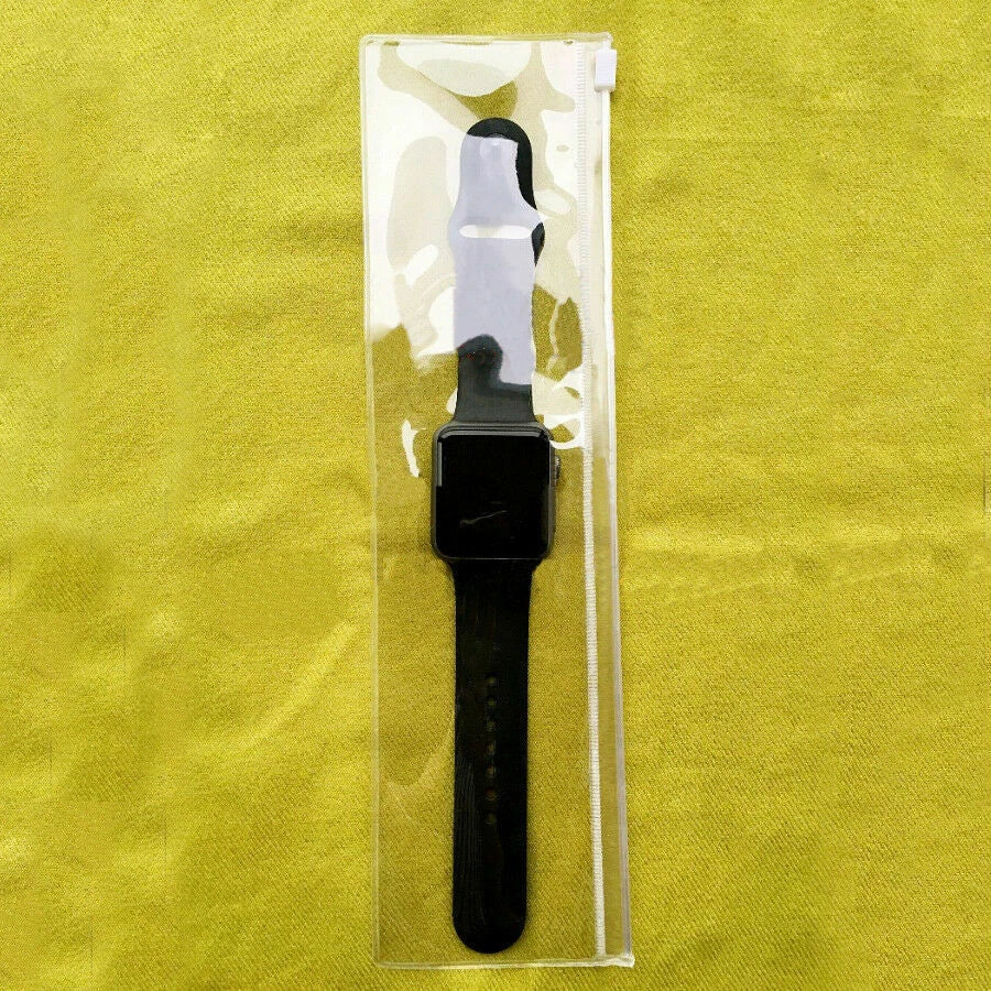 Pack of 50 PVC LONG Plastic Zip Lock Bags Storage Watch Pouch Case Bag Display 07FC0E-D4 - KOEEK