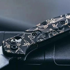 1 Pair TC21 Titanium Alloy Knife Handle Scales for Benchmade 945 Knives 07FC0E-D4 - KOEEK