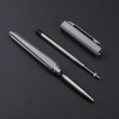 EDC Titanium Ballpoint Pen Multifunctional Pocket Pen Office Business Writing 07FC0E-D4 - KOEEK