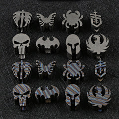 EDC Titanium Alloy Folding Knife Handle Lanyard Bead Umbrella Rope Pendant Tools 07FC0E-D4 - KOEEK