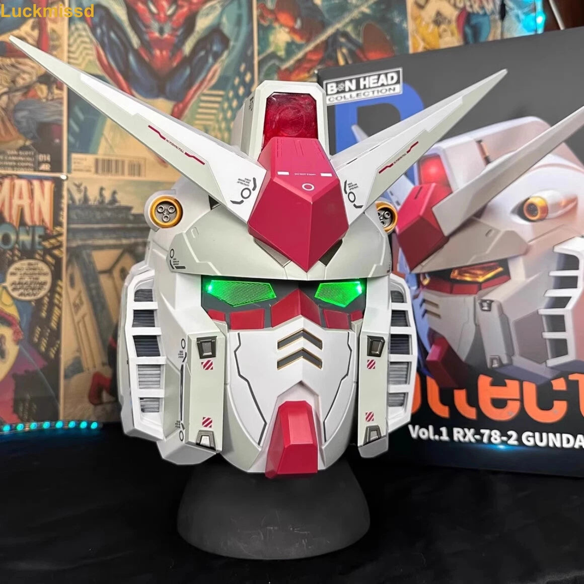 Mobile Suit Gundam RX-78 Cosplay Wearable Anime Helmet Mask Light up Collection 07FC0E-D4 - KOEEK