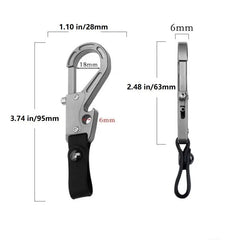 1PC Titanium Carabiner Keychain Clip EDC Car Key Chain Holder with Bottle Opener 07FC0E-D4 - KOEEK