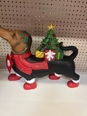 NWT Christmas Holiday Dachshund Dog Light Up Blow Mold Holiday Time HOLIDAY TIME - KOEEK