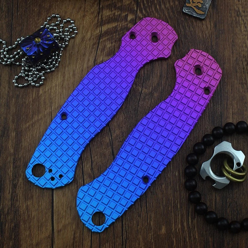 VIP LINK Titanium Alloy Handle Scales for Spyderco C81 Paramilitary 2 Knives 07FC0E-D4 - KOEEK