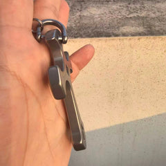 TC4 Titanium Alloy Cross Horseshoe Buckle KeyRing EDC Tool Titanium chain Suit 07FC0E-D4 - KOEEK