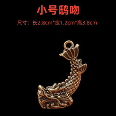 1Pc Retro Brass Dragon Nine Son Tail Tea Set Ornament Tea Pet Decoration 07FC0E-D4 - KOEEK