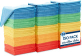 150 Pack Microfiber Cleaning Cloths, Bulk Microfiber Towels for Home Use 07FC0E-D4 - KOEEK