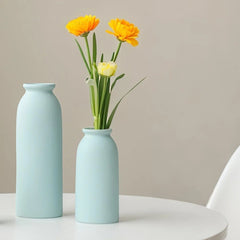 Ceramic Vase Set-3, Small Flower Vases for Decor, Modern Boho Farmhouse Style 07FC0E-D4 - KOEEK