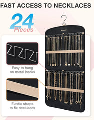Necklace stand anti-tangle earring ring hook, small size, black. 07FC0E-D4 - KOEEK