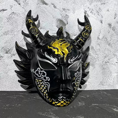 Traditional Chinese Mythological Mask Wearable Masquerade Cosplay Mask Bar Decor 07FC0E-D4 - KOEEK