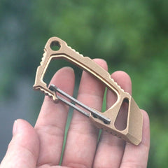 EDC Phosphor Bronze Titanium Alloy Ke chain Carabiner Opener Outdoor Travel Tool 07FC0E-D4 - KOEEK
