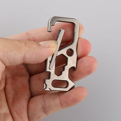 TC4 Titanium Alloy Car Keychain Outdoor Carabiner Bottle Opener EDC Multi-Tools 07FC0E-D4 - KOEEK