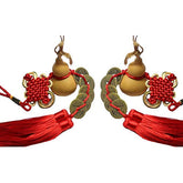 2PCS Gourd Chinese Feng Shui Chinese Good Luck Home Decoration Pendant 07FC0E-D4 - KOEEK