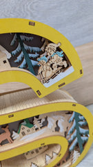 Anthropologie Wonder Scene Xmas Monogram S Christmas Light Up Battery Powered ANTHROPOLOGIE - KOEEK