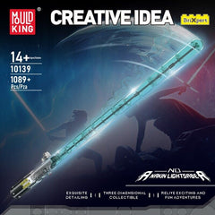 new Mould King 10139 Blue Sword Glows Lightsaber Fluorescent Building Block Toy MOULD KING - KOEEK