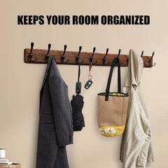 Rustic style 38.6-inch large coat rack wall-mounted 07FC0E-D4 - KOEEK