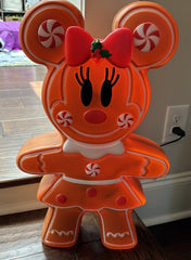 22” Lighted Disney Minnie Mouse Gingerbread Blow Mold Christmas Decoration DISNEY - KOEEK
