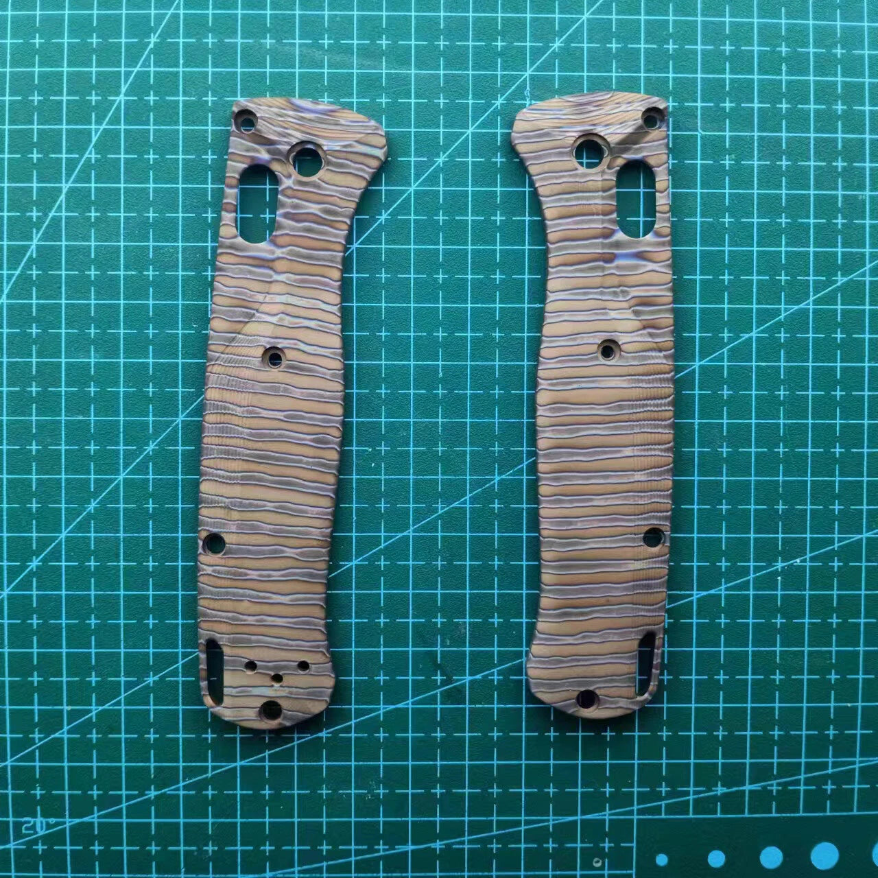 1 Pair Custom Made Titanium Handle Scales for Benchmade Bugout 535 Folding Knife 07FC0E-D4 - KOEEK