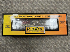 + MTH O RailKing Christmas White Flat Car LED Lights Santa Sleigh & Reindeer MTH - KOEEK