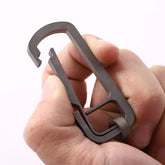EDC Titanium CNC Key Chain Carabiner Portable Spring Belt Clip Keychain 07FC0E-D4 - KOEEK
