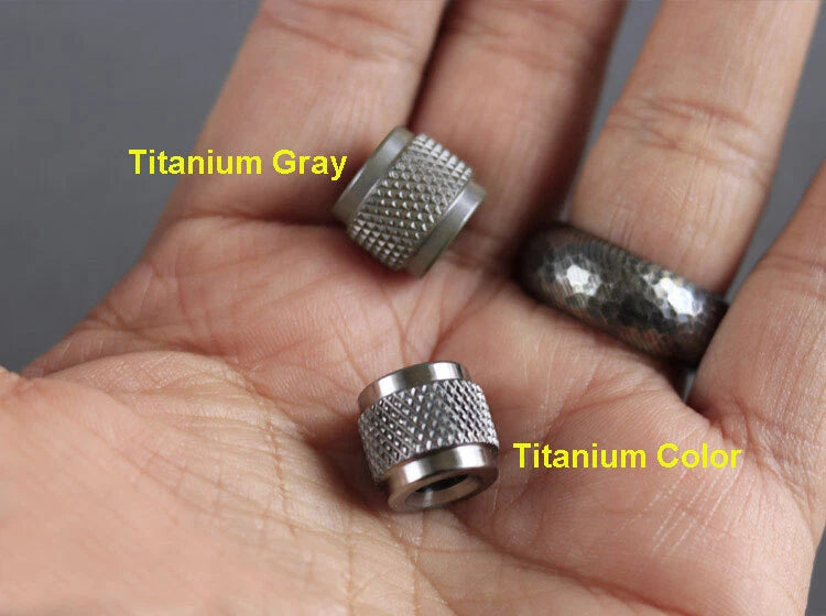 Titanium alloy Parachute Cord Lanyard Bead EDC Anti Slip Knurled DIY Beads Gifts 07FC0E-D4 - KOEEK