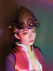 Overwatch Game Widowmaker Cosplay Helmet Mask LED Light PVC Props Comic-Con 07FC0E-D4 - KOEEK