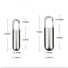 Creative Titanium Keychain Survival Waterproof Box Integrated medicine Pill Box 07FC0E-D4 - KOEEK