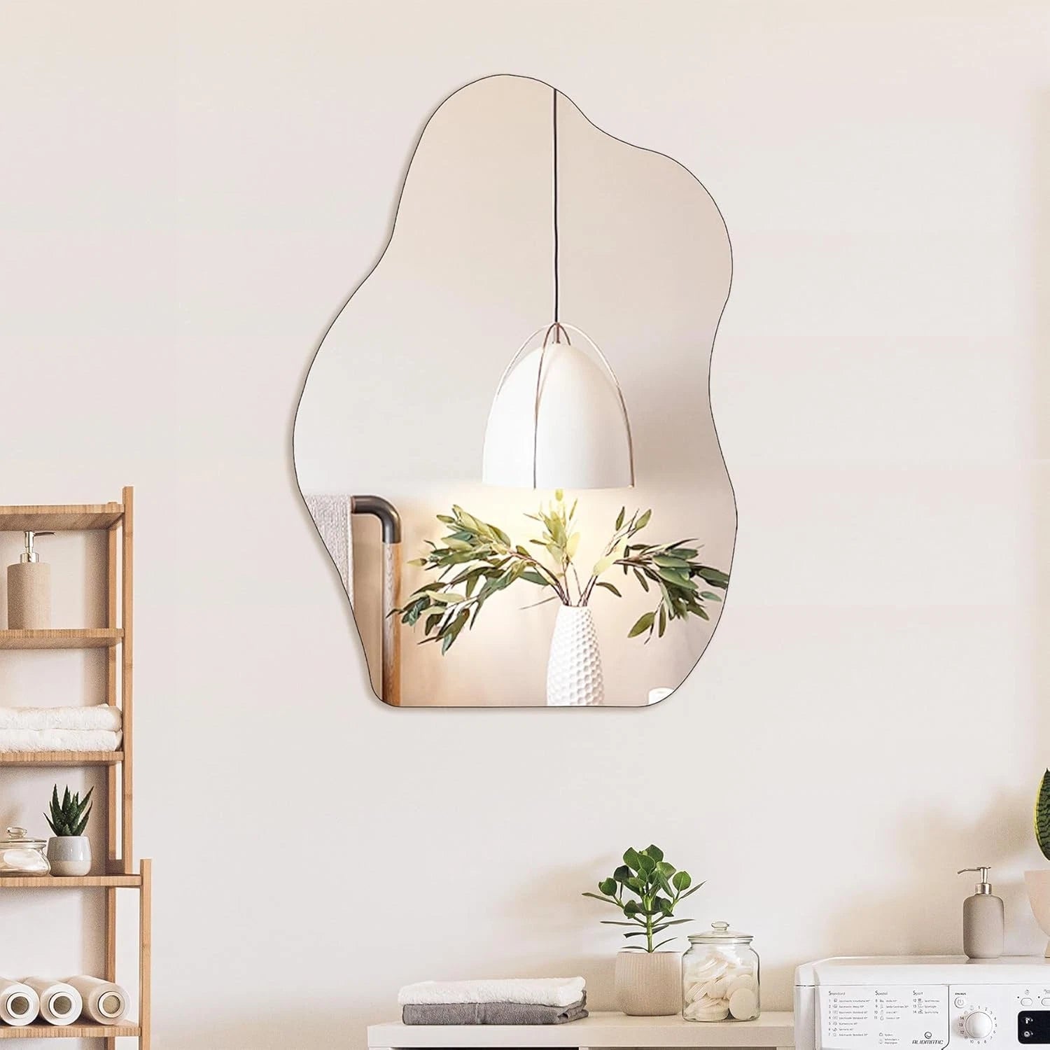 Irregular Wall Mirror Asymmetrical Mirror Frameless Mirror for Bathroom Living 07FC0E-D4 - KOEEK