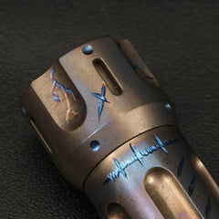 Outdoor EDC Hand Carved Titanium Waterproof Box Pill Case Storage Tank Portable 07FC0E-D4 - KOEEK
