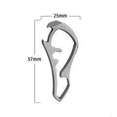 EDC Titanium Alloy Keychain Carabiner Waist Fast Hanging Buckle Bottle Opener 07FC0E-D4 - KOEEK