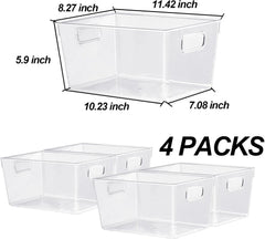 4 transparent storage boxes, suitable for organizing kitchen cabinets 07FC0E-D4 - KOEEK