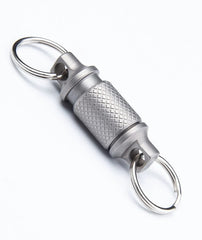 Titanium Alloy Insert Buckle Gimbal Ring Portable Double Keychain PendantEDC EDC - KOEEK