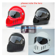 Full Face Vintage Helmet Lightweigh Anti-fog Glasses Motorcycle Helmet 07FC0E-D4 - KOEEK