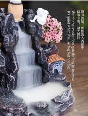 Creative Mountain Stream Resin Backflow Incense Burner Aromatherapy Decor 07FC0E-D4 - KOEEK