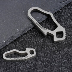 EDC Titanium CNC Belt Keychain Carabiner Strong Spring with Bottle Opener 07FC0E-D4 - KOEEK