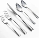 20-Piece Forged Silverware Set Stainless Steel Flatware Set,Service for 4 07FC0E-D4 - KOEEK