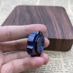 Fidget Spinner Gear Titanium Damascus Fingertip Decompression Toy Portable EDC 07FC0E-D4 - KOEEK