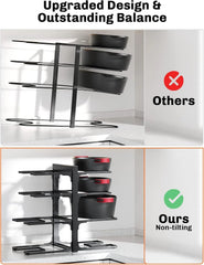 8 Tier Heavy Duty Adjustable Pan Organizer, Cabinet Storage and Organization 07FC0E-D4 - KOEEK