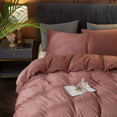 Queen Size Velvet ComforterSet 3 Piece QueenSize VelvetComforter Set BeddingSet