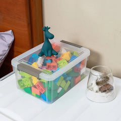 4-piece set of small storage boxes with lids 3.2liter plastic storage containers 07FC0E-D4 - KOEEK