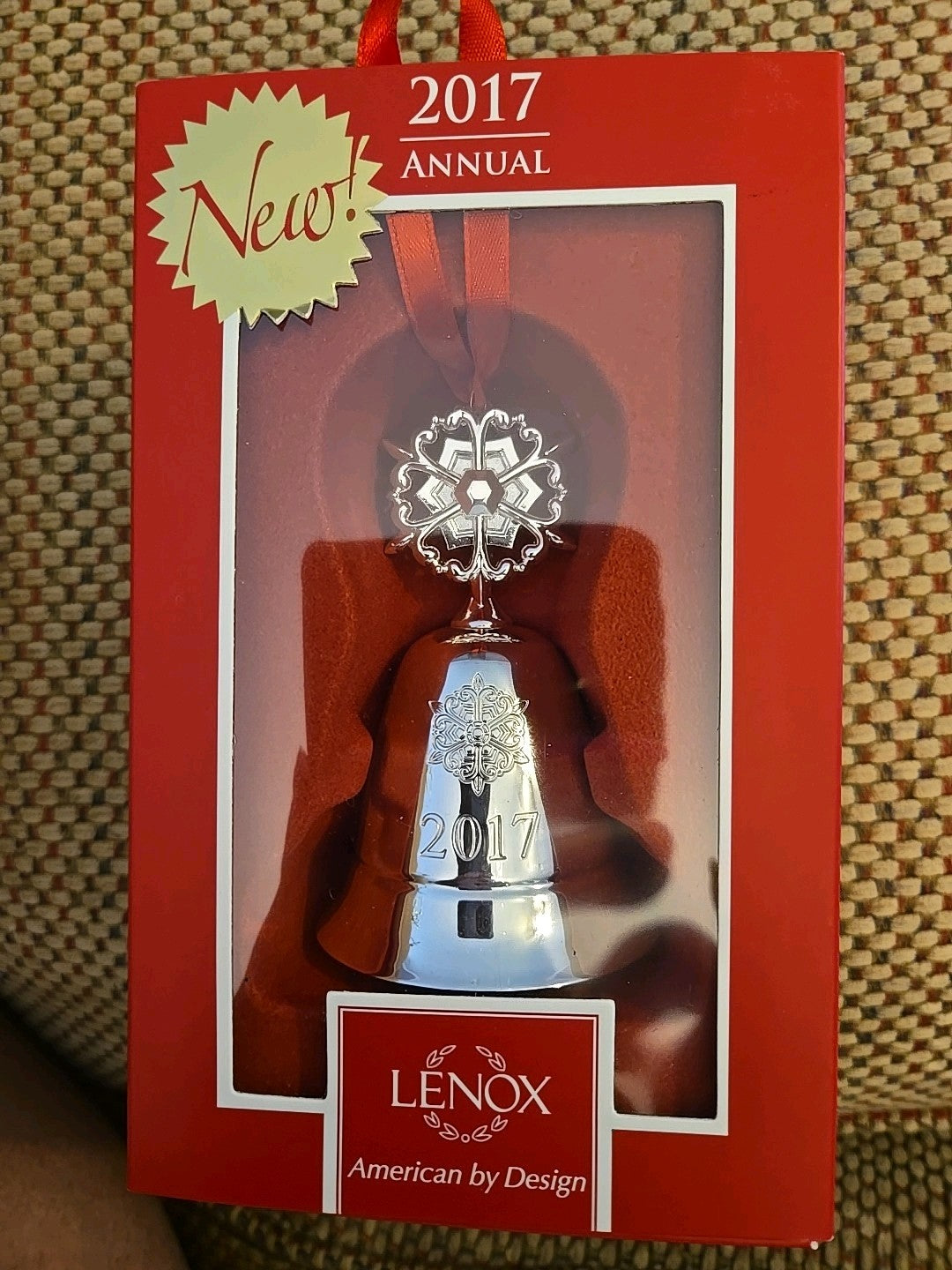 2017 Lenox Silver Musical Bell Snowflake Christmas Tree Ornament 870937 LENOX - KOEEK
