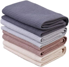 Dish Towels Set, Cotton Waffle Weave Kitchen Towels 4 Pieces,Super Absorbent 07FC0E-D4 - KOEEK