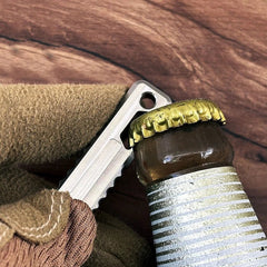 TITANER Titanium Pry Bar Crowbar Multi Tools Ruler Bottle Opener Outdoor EDC TITANER - KOEEK