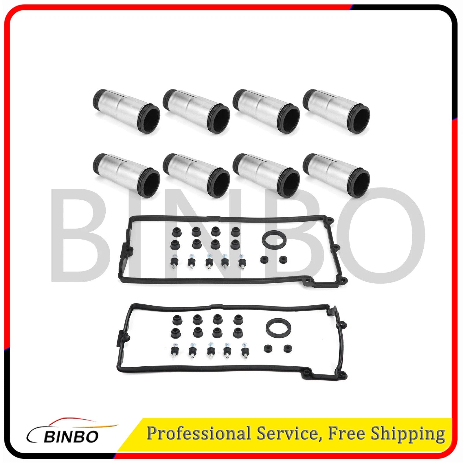 1 set Valve Cover Gaskets + Plug Tube Seal BMW E60 E61 E62 E63 E64 E65 X5 07FC0E-D4 - KOEEK