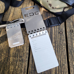 EDC Titanium Alloy Notepad Portable Recyclable Tools Outdoor Waterproof 07FC0E-D4 - KOEEK