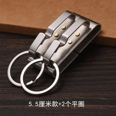 Stainless Steel Belt Clip Belt Key Holder Keychains Keyrings, Inner Width - 41mm 07FC0E-D4 - KOEEK