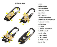 20 In 1 Mini Multifunctional Pocket Tool Portable Keychain EDC Multi-tool 07FC0E-D4 - KOEEK