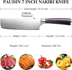 7” Sharp meat cleaver and vegetable kitchen knife, high carbon stainless steel 07FC0E-D4 - KOEEK