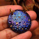 EDC Handmade Titanium Round Coin Disc Pendant for Necklace Charm DIY Keychain 07FC0E-D4 - KOEEK