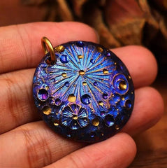 EDC Handmade Titanium Round Coin Disc Pendant for Necklace Charm DIY Keychain 07FC0E-D4 - KOEEK